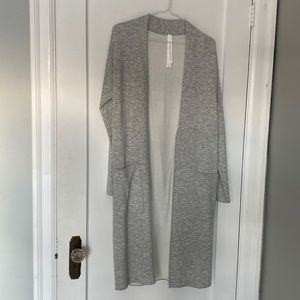 Babaton belted cardigan grey
